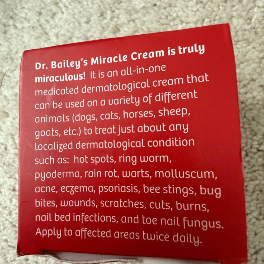 Brand new Dr. Baileys Miracle Cream for pets